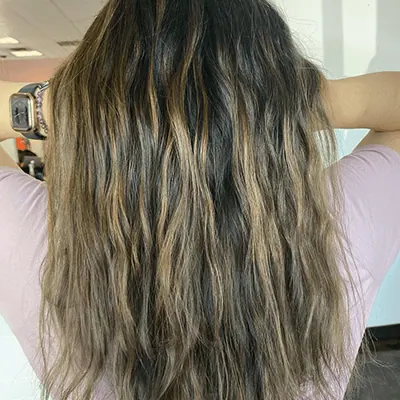 Partial color and dye work with beautiful dimension