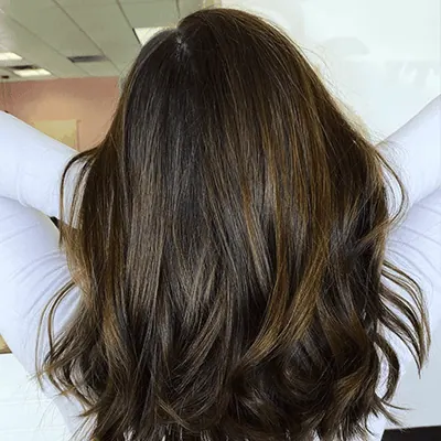 Elegant slight curls styling and hair care